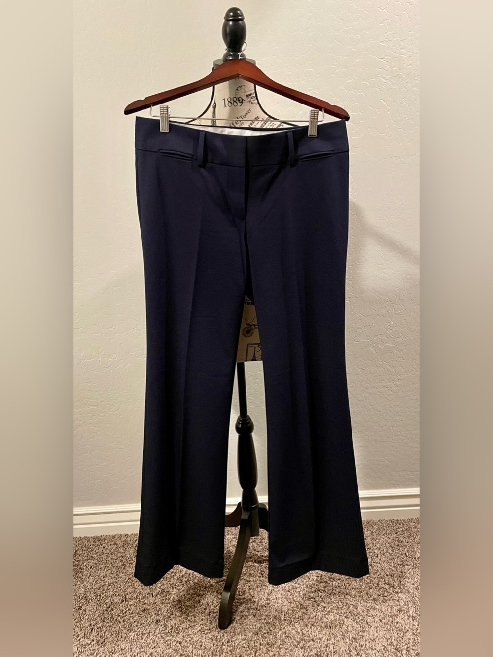 LOFT Women's Navy Boot-Cut Dress Pants